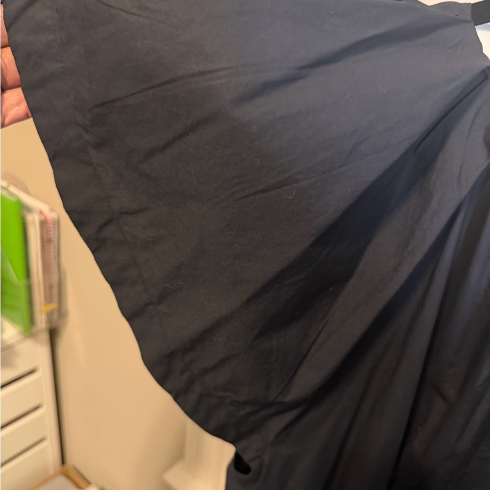 New Without Tag- LB Plus Size- Black Pleated Crew-Neck Midi Dress- Size 24W - Picture 7 of 17